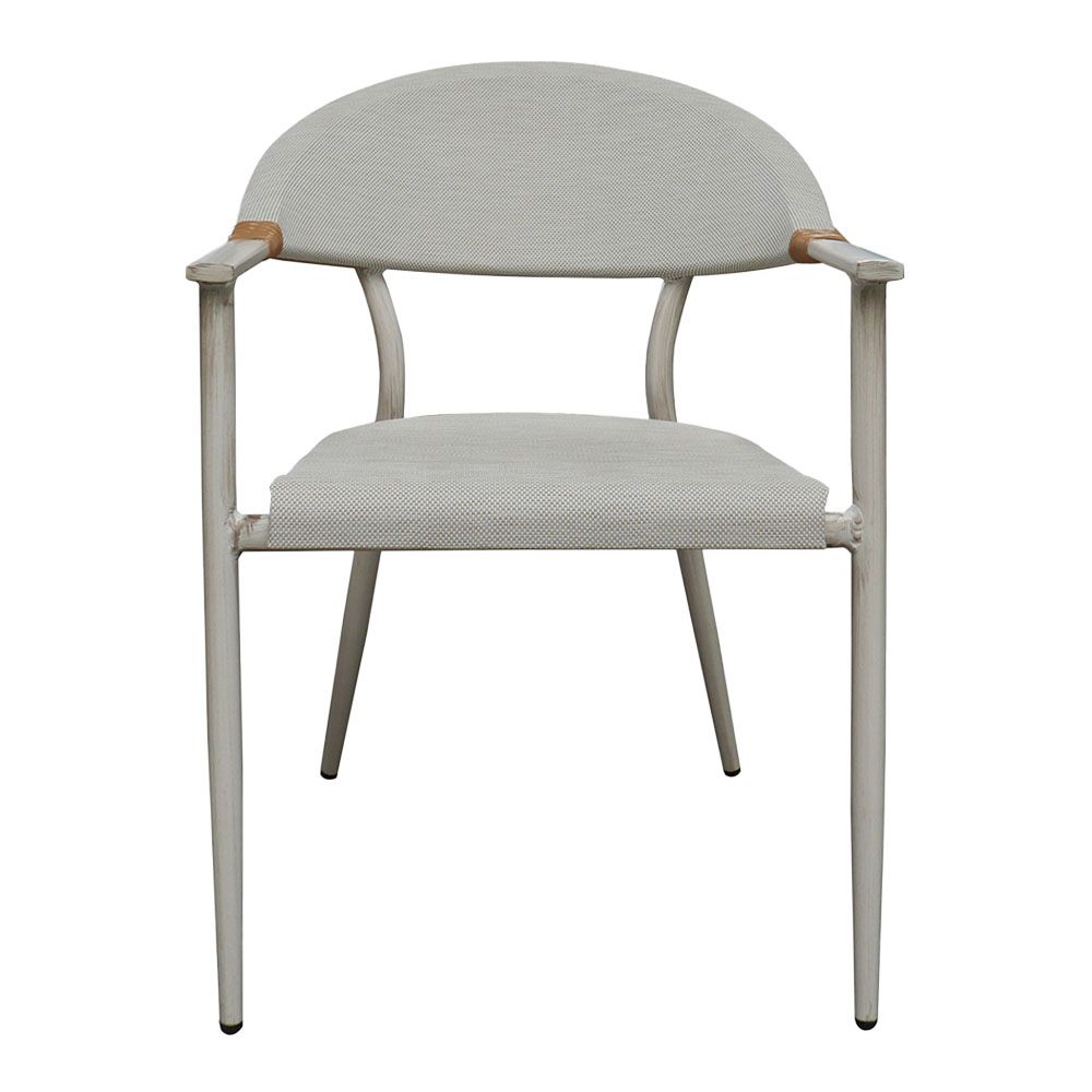 REMI OUTDOOR DINING CHAIR - ALUMINUM IVORY