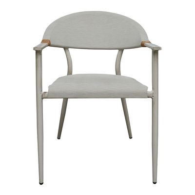 REMI OUTDOOR DINING CHAIR - ALUMINUM IVORY