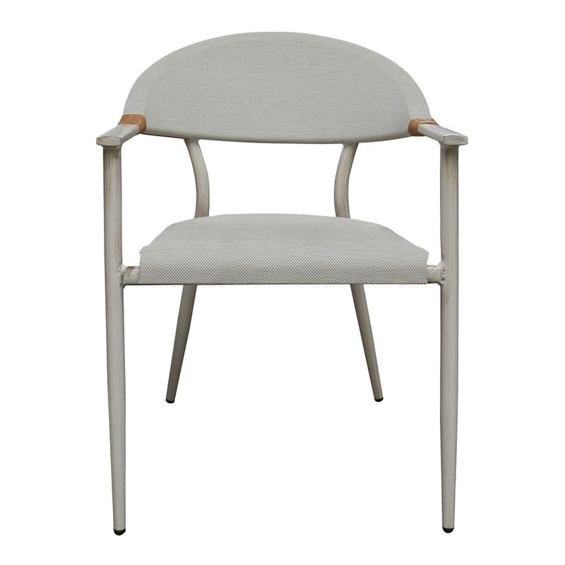 REMI OUTDOOR DINING CHAIR - ALUMINUM IVORY
