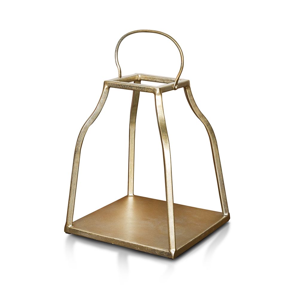 CHAMPAGNE IRON LANTERN  - GOLD