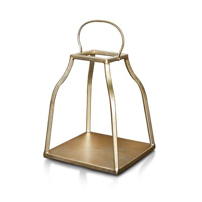 CHAMPAGNE IRON LANTERN  - GOLD