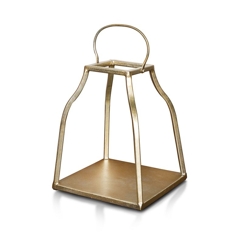 CHAMPAGNE IRON LANTERN  - GOLD