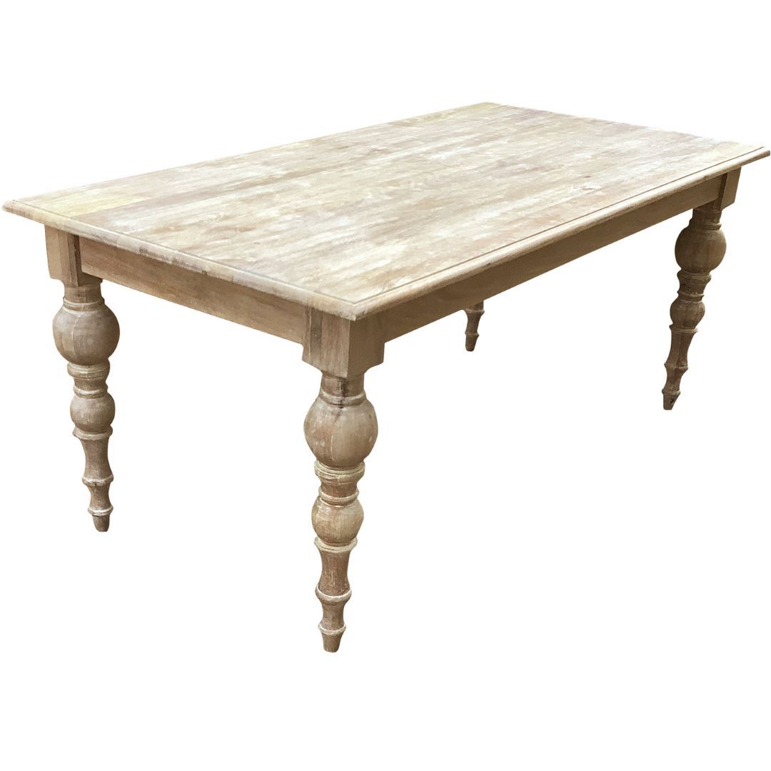 BRISTOL DINING TABLE, 70" - NEW WHITE WASH