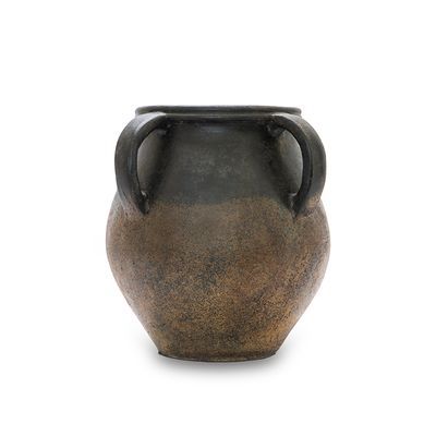CHUNKY 3 HANDLED POT - RUSTIC BLACK
