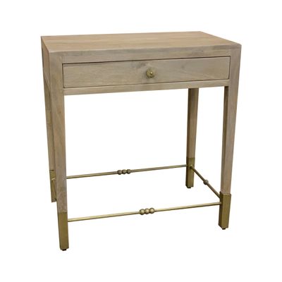 MASLYN BEDSIDE TABLE - LIGHT TOBACCO