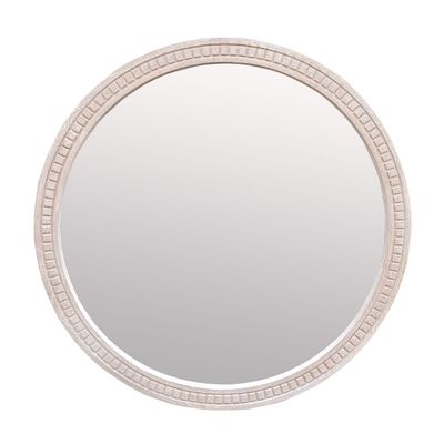 TAYLOR 25" ROUND MIRROR - NEW WHITE WASH