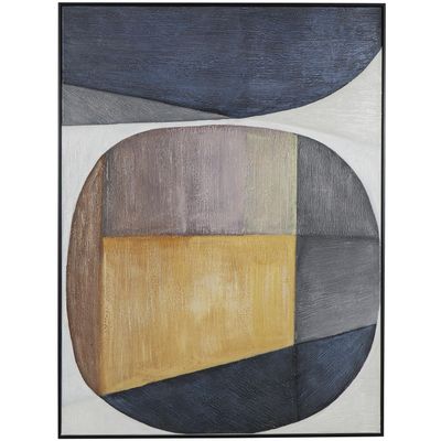 CANVAS ABSTRACT ART W/FRAME