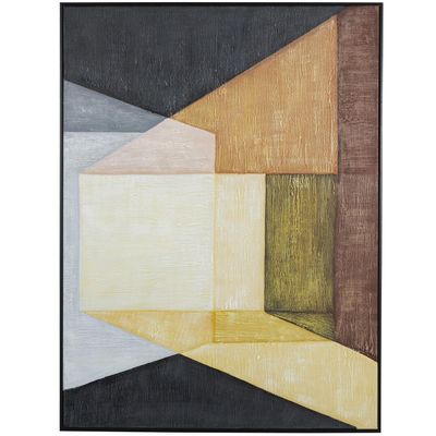 CANVAS ABSTRACT ART W/FRAME