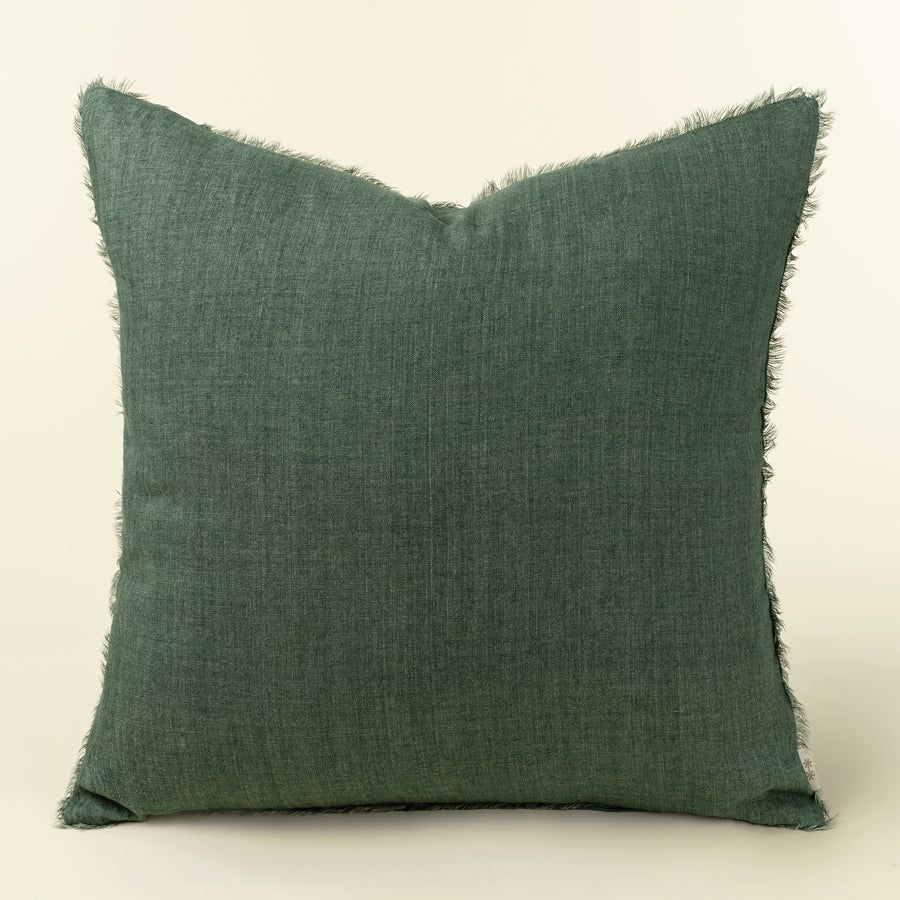 LINA LINEN PILLOW - CELESTE GREEN