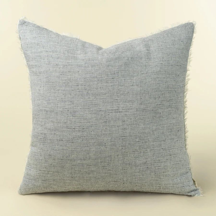 LINA LINEN PILLOW - NAVY STRIPE