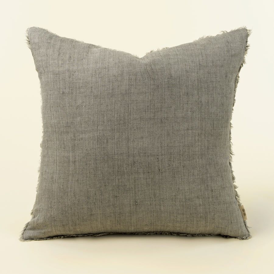 LINA LINEN PILLOW - WARM GREY