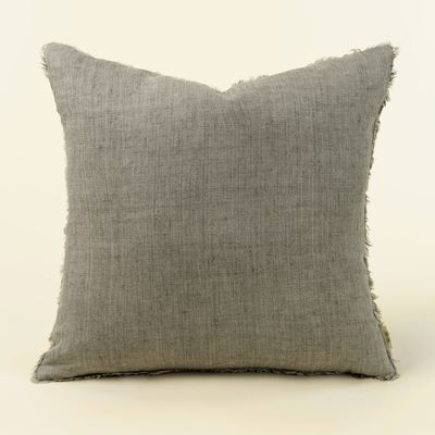 LINA LINEN PILLOW - WARM GREY