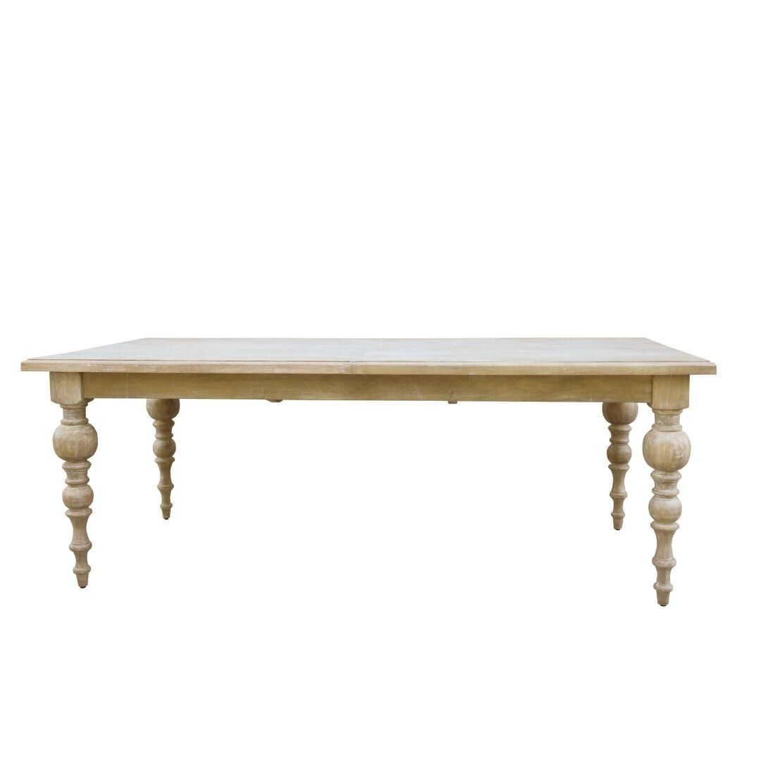 BRISTOL DINING TABLE, 82.5" - NEW WHITE WASH