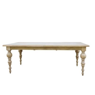 BRISTOL DINING TABLE, 82.5" - NEW WHITE WASH