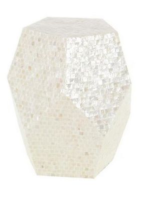 SHELL HEXAGON SIDE TABLE