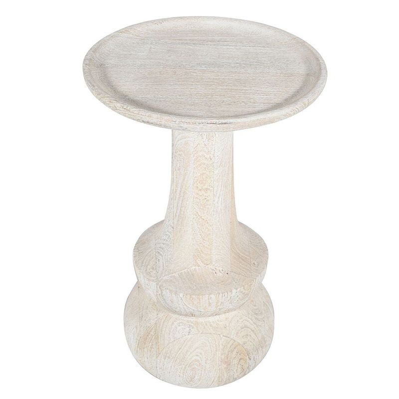 VIDA SIDE TABLE - LIME WASH, SANDBLASTED