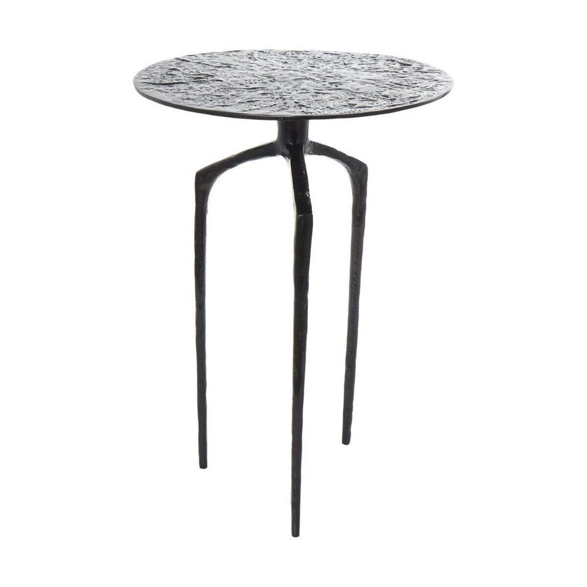 ALUMINUM BLACK TEXTURED SIDE TABLE