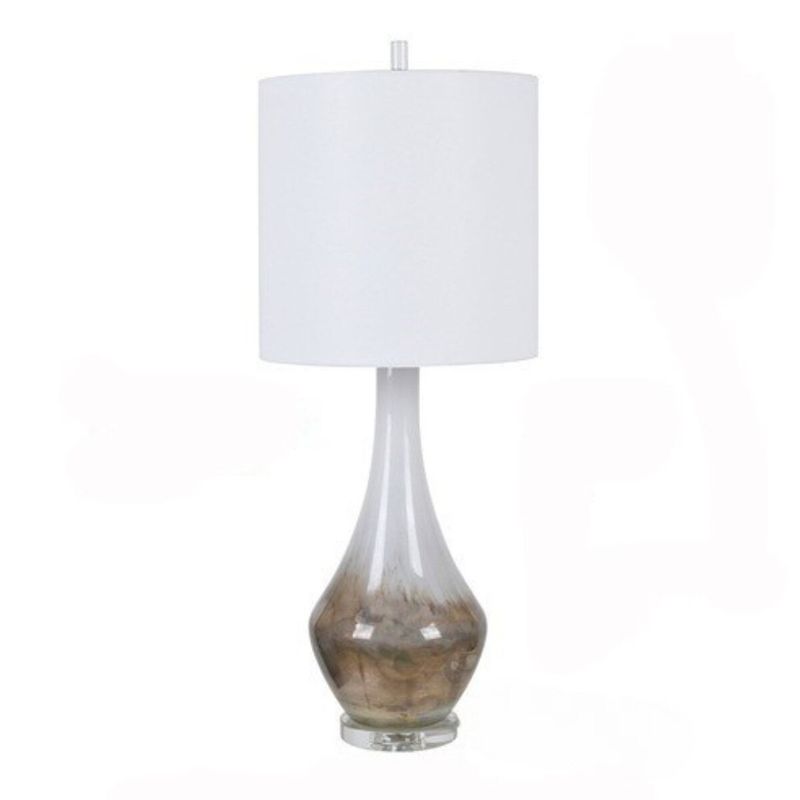 ZARA TABLE LAMP - AMBER FROST