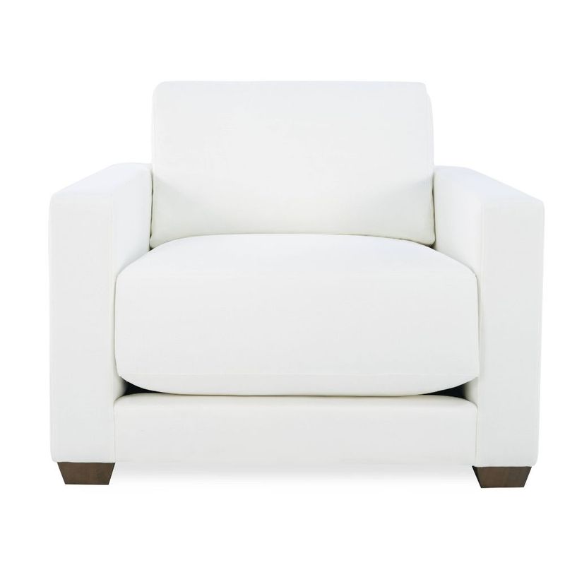 BRIXTON CLUB CHAIR - NOMAD MARSHMALLOW, GRAYED BIRCH