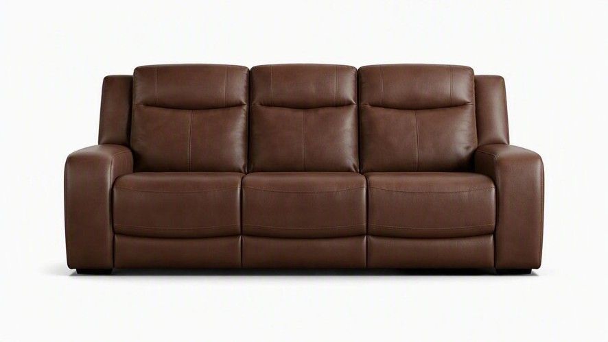 OSLO PECAN DUAL PWR RECLINER SOFA