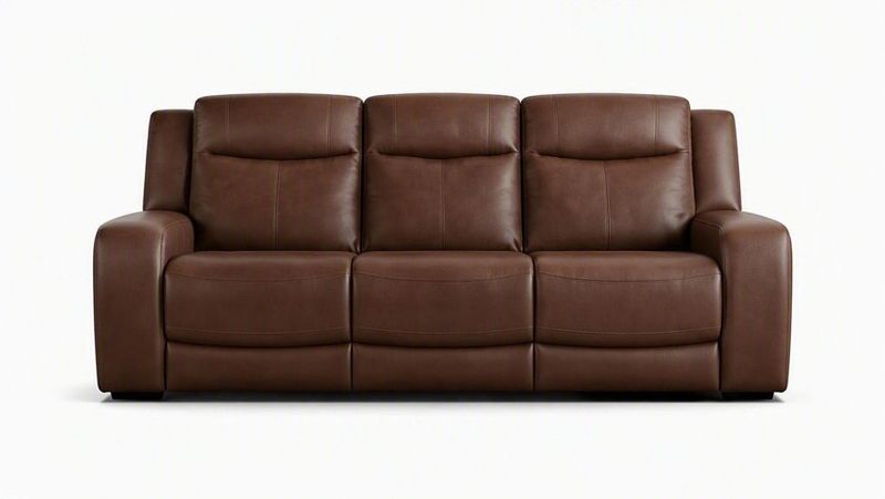 OSLO PECAN DUAL PWR RECLINER SOFA