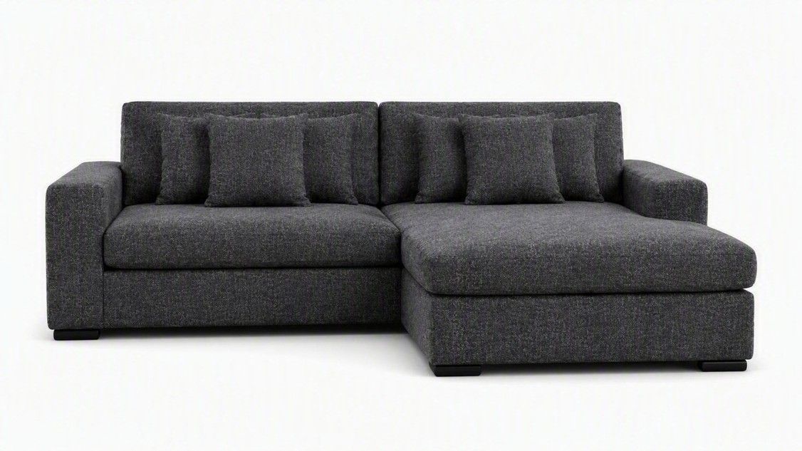 DUNCAN SMOKE 2 PIECE SECTIONAL W/ LAF SLIDER CHAISE