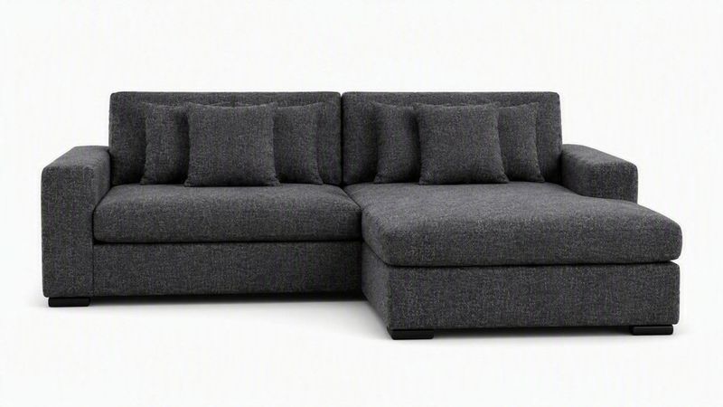 DUNCAN SMOKE 2 PIECE SECTIONAL W/ LAF SLIDER CHAISE