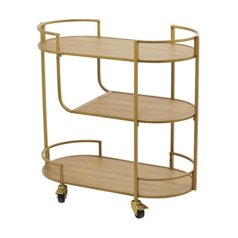 GOLD METAL BAR CART