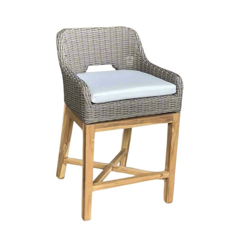 DUNES OUTDOOR SWIVEL COUNTER STOOL - KUBO GREY