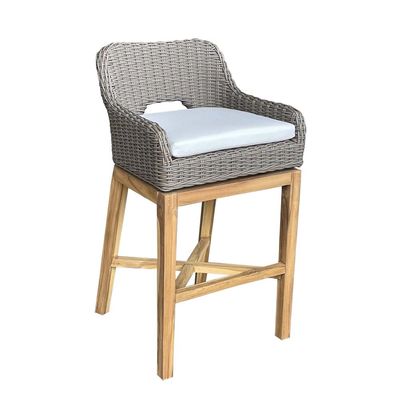 DUNES OUTDOOR SWIVEL BARSTOOL - KUBO GREY