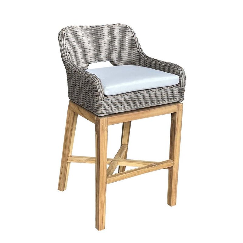 DUNES OUTDOOR SWIVEL BARSTOOL - KUBO GREY