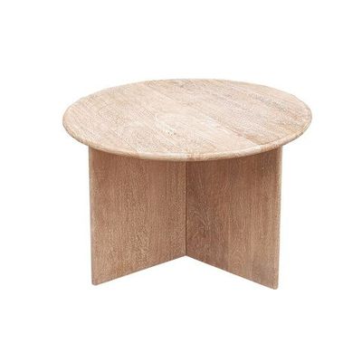 AXEL 30" ROUND SIDE TABLE - NEW WHITE WASH