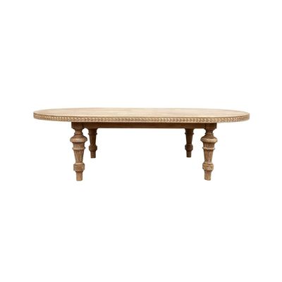 ABBEY COFFEE TABLE, 60" - NEW WHITE WASH