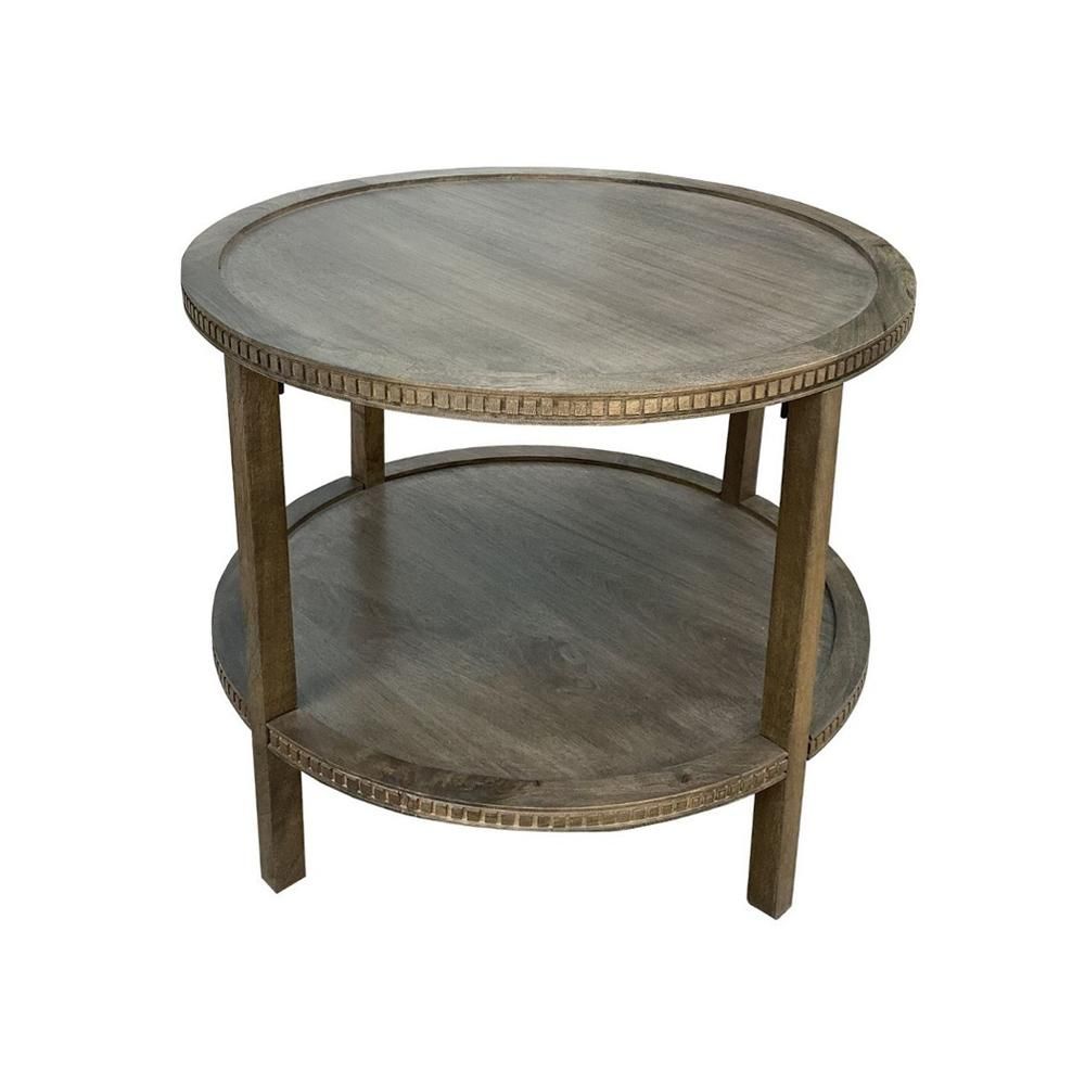 TAYLOR ROUND SIDE TABLE, Color: FAWN BROWN