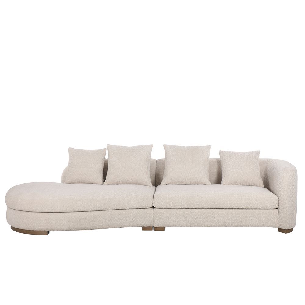 SIMONE SOFA CHAISE W/ LSF CHAISE, Color: CRUNCH NATURAL