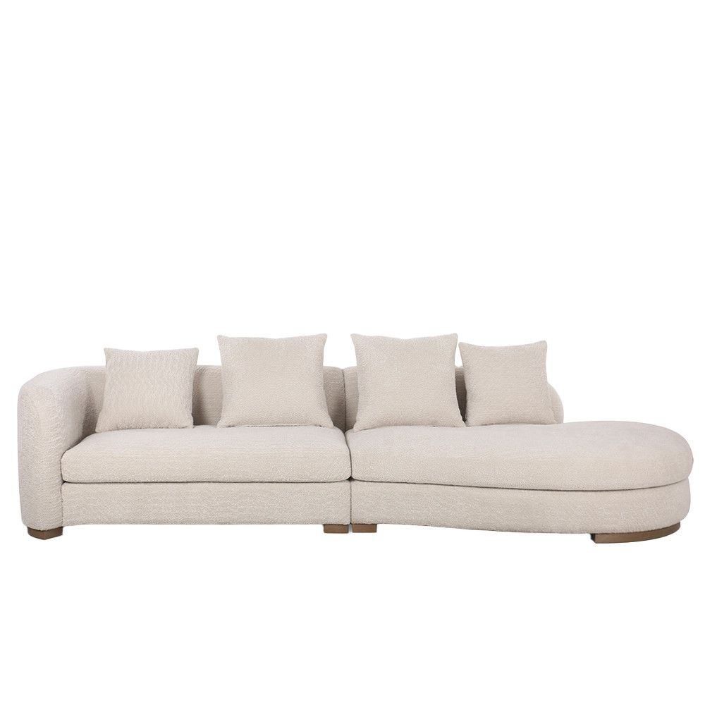 SIMONE SOFA CHAISE W/ RSF CHAISE, Color: CRUNCH NATURAL