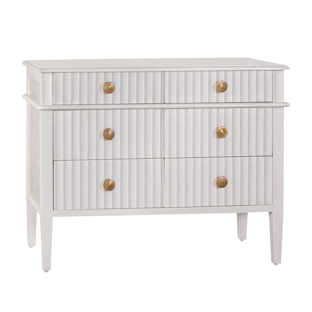 MADISON SIX DRAWER CHEST, Color: MONUMENT WHITE