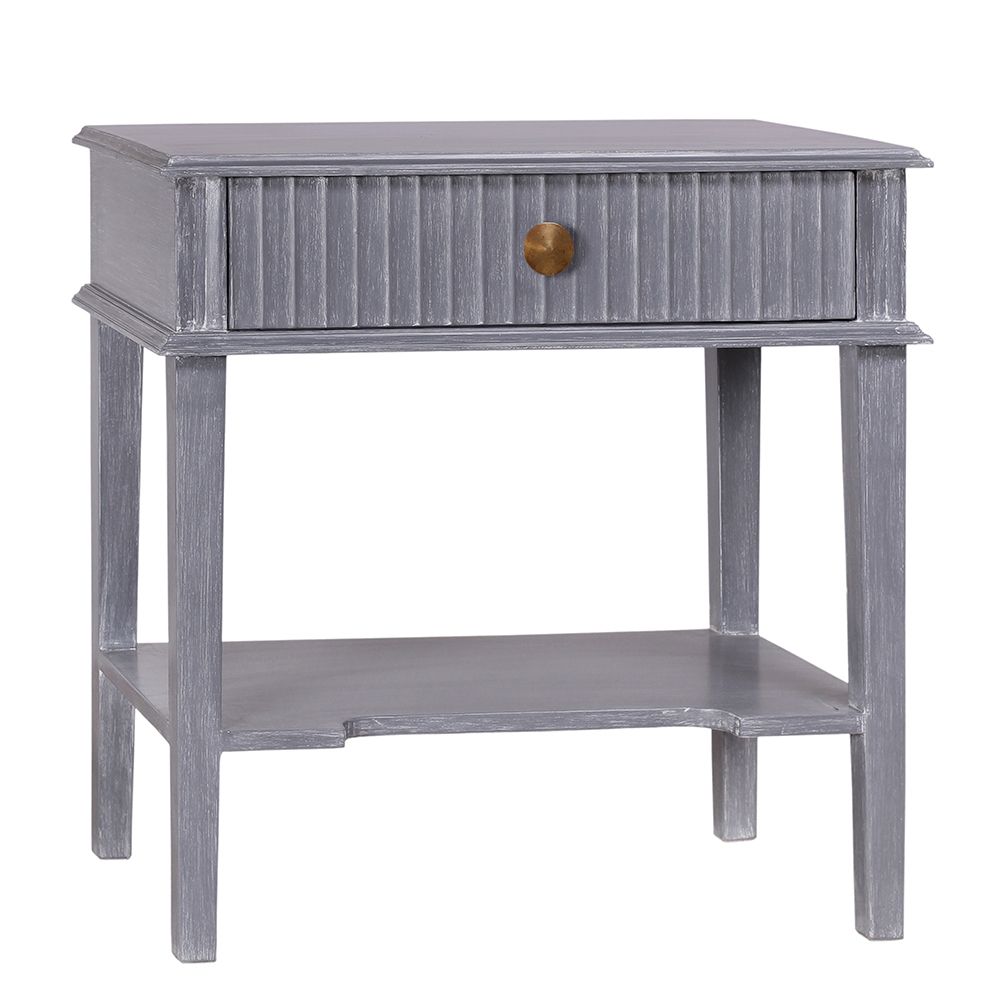 MADISON SIDE TABLE, Color: DARK GRAY LIME WASH