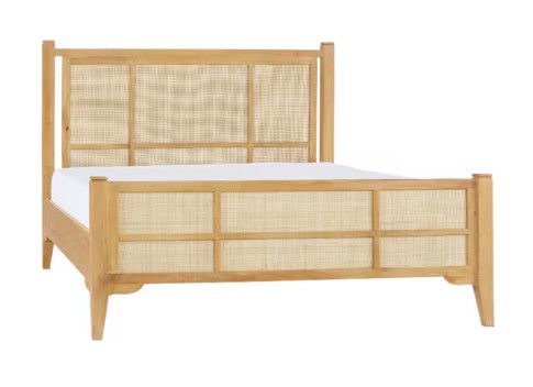 AVA CANE BED, Color: NATURAL BLEACHED, Size: KING