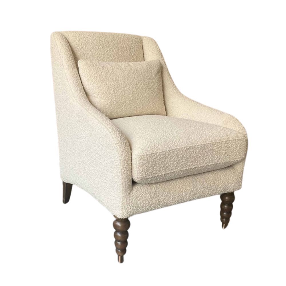MONICA OCCASIONAL CHAIR, Color: BOUCLE IVORY