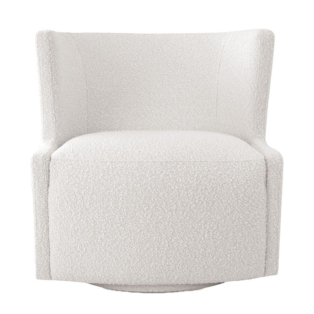 NINA SWIVEL CHAIR, Color: BOUCLE IVORY