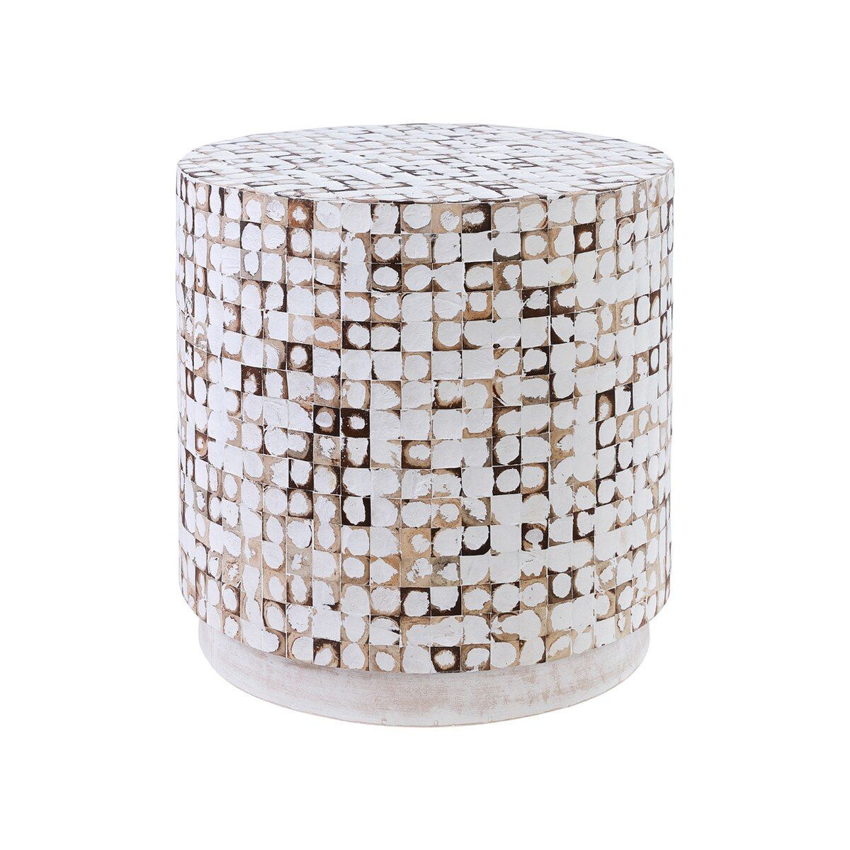 COCONUT ROUND END TABLE