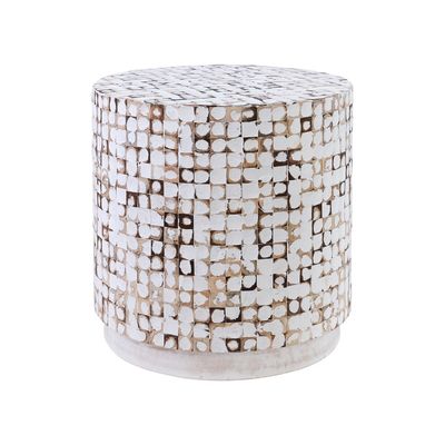COCONUT ROUND END TABLE