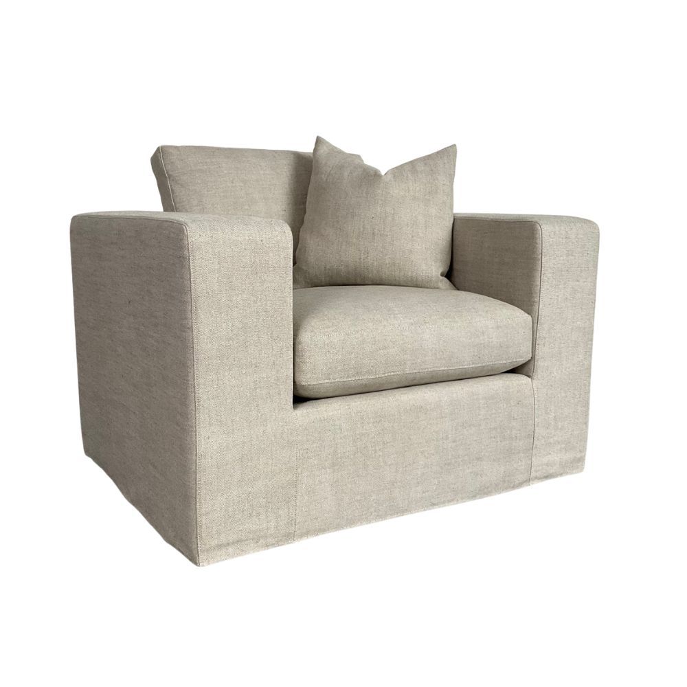 DYLAN SLIPCOVER SWIVEL CHAIR, Color: PERFOMRANCE LINEN KW