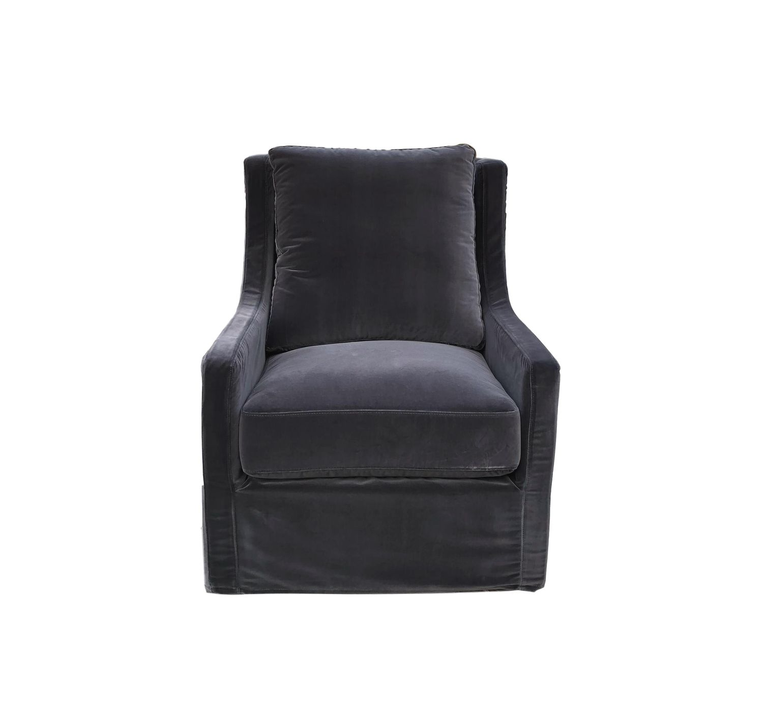 BRET SWIVEL CHAIR, Color: GRAY VELVET