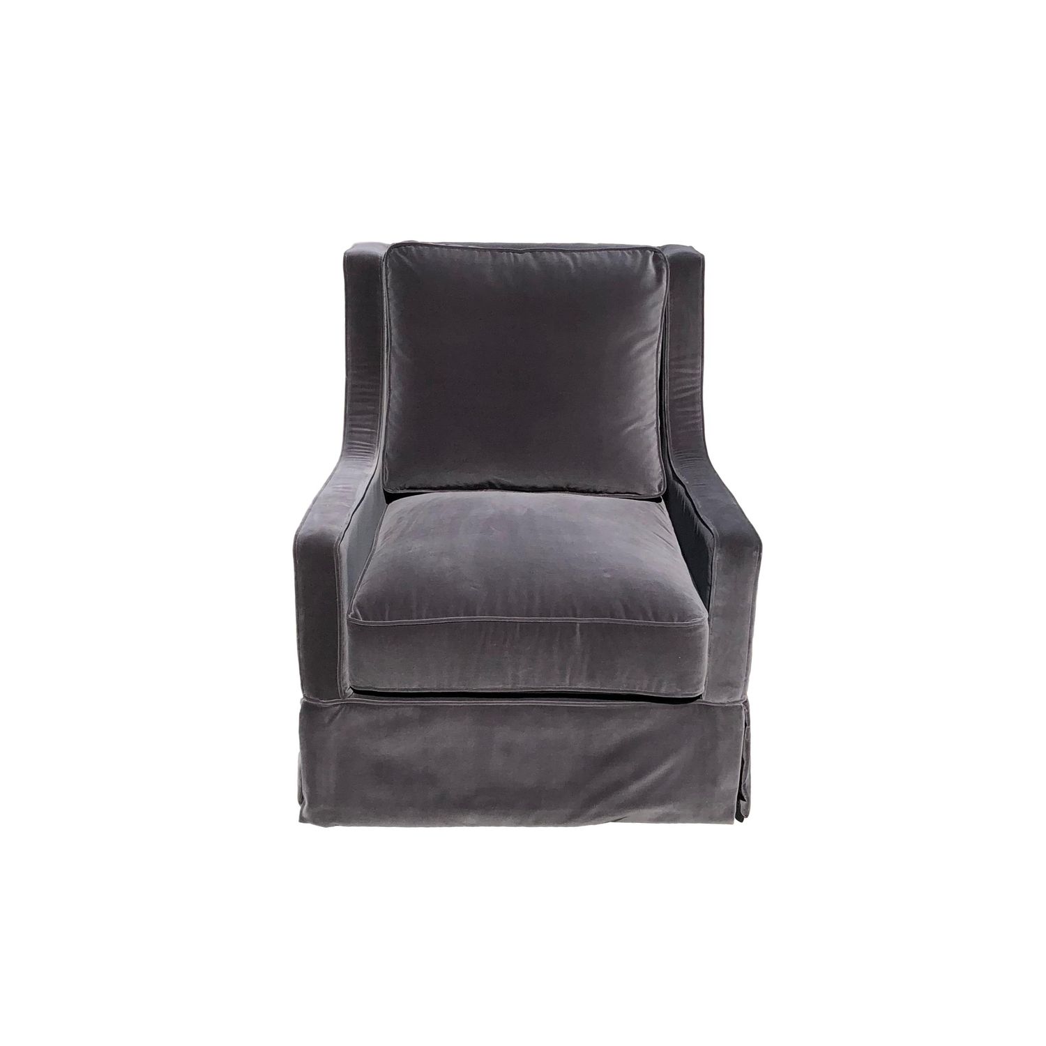 BENNET SWIVEL CHAIR, Color: GRAY VELVET
