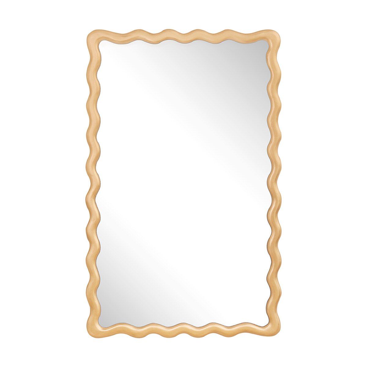 SHELLEY SCALLOPED RECTANGLE MIRROR - GOLD