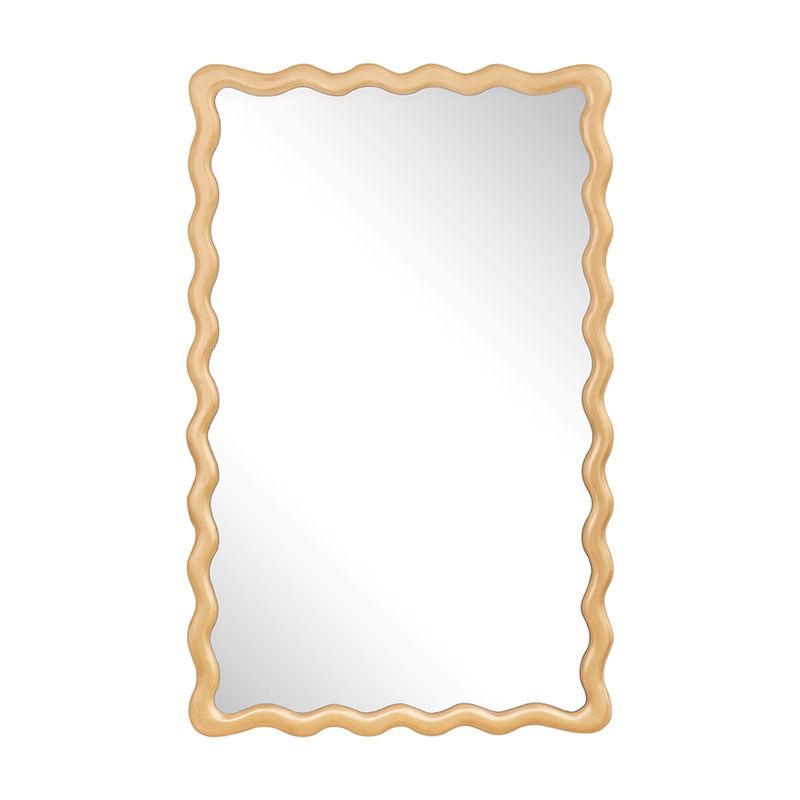 SHELLEY SCALLOPED RECTANGLE MIRROR - GOLD