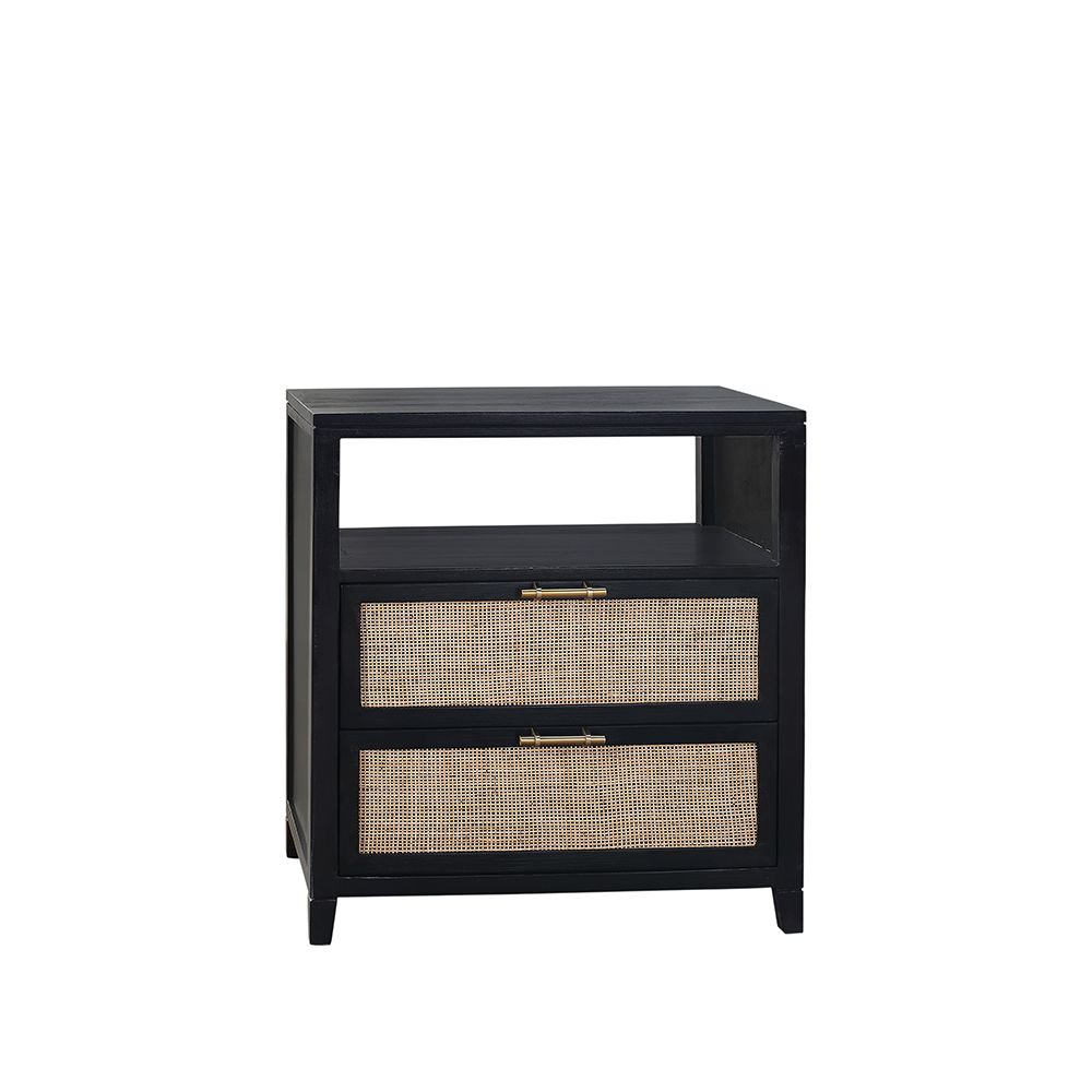 AVA CANE NIGHTSTAND, Color: BLACK FOX