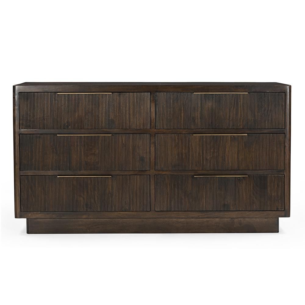 CONRAD 6 DRW DRESSER, Color: COFFEE BROWN